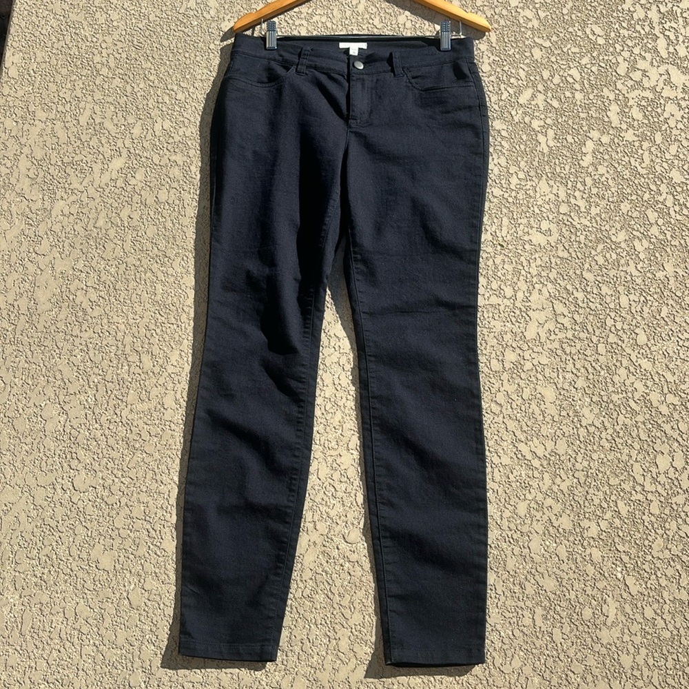 Eileen Fisher Black Jeans Pants Organic Cotton Size 10 Straight Leg